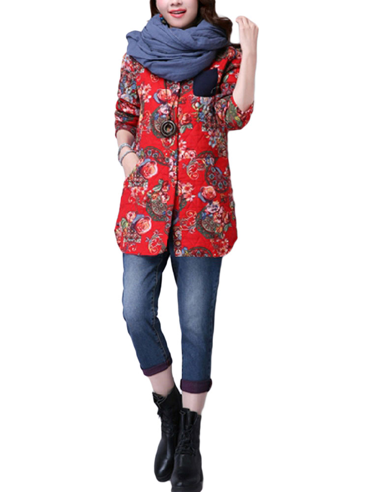 Casual-Pocket-Linen-Cotton-Printed-Long-Sleeve-Lapel-Button-Women-Coat-1030171