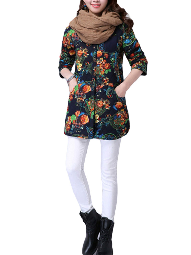 Casual-Pocket-Linen-Cotton-Printed-Long-Sleeve-Lapel-Button-Women-Coat-1030171