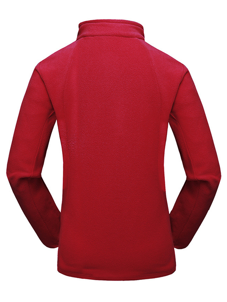 Women-Fleece-Turtleneck-Long-Sleeve-Zipper-Sport-Pullover-Coat-1019441