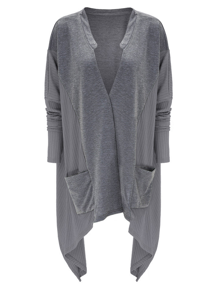 Casual-Patchwork-Long-Sleeve-Knitted-Irregular-Women-Loose-Cardigan-1109134