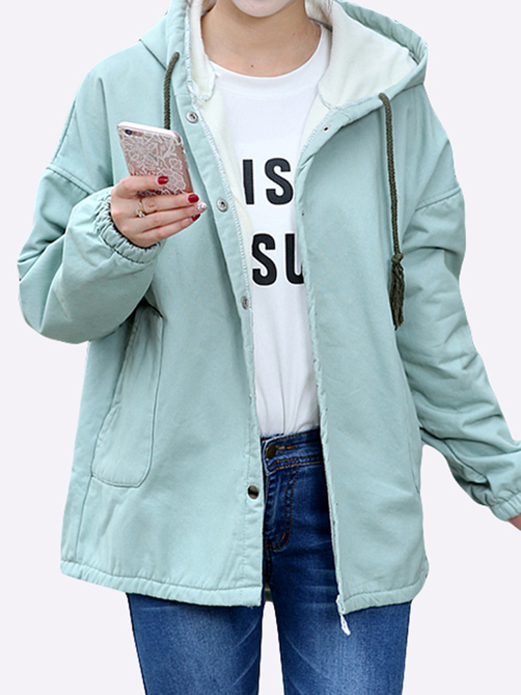 Casual-Solid-Color-Hooded-Long-Sleeve-Loose-Women-Jacket-1108557