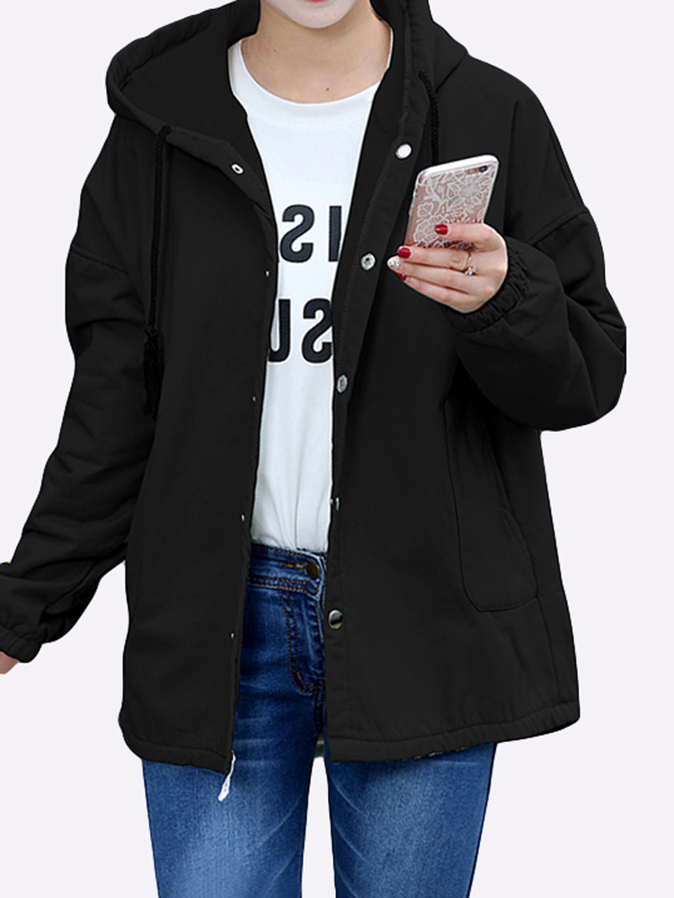 Casual-Solid-Color-Hooded-Long-Sleeve-Loose-Women-Jacket-1108557