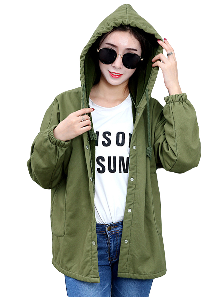 Casual-Solid-Color-Hooded-Long-Sleeve-Loose-Women-Jacket-1108557