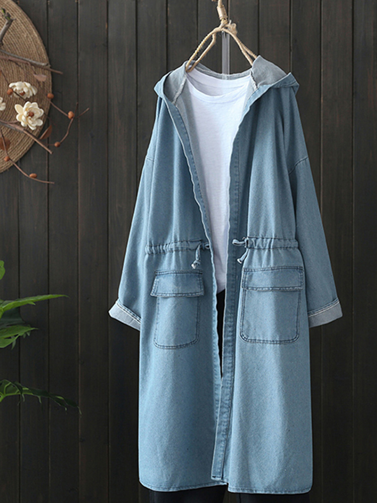 Casual-Women-Drawstring-Long-Sleeve-Hooded-Denim-Coats-with-Pockets-1373048