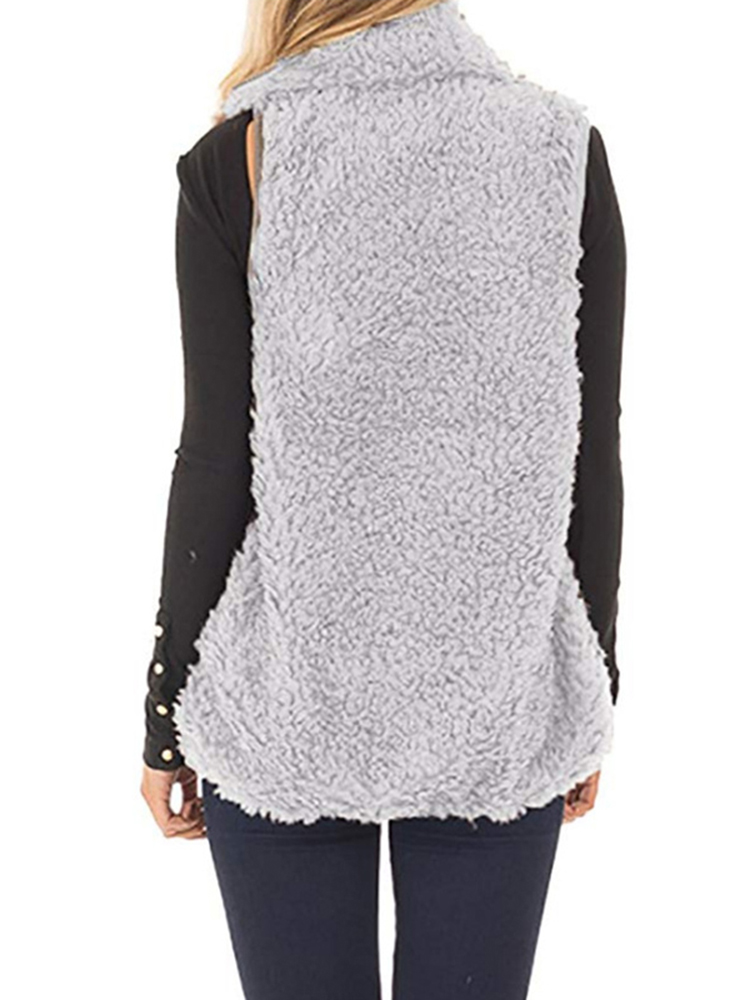 Casual-Women-Fleece-Loose-Solid-Color-Sleeveless-Jacket-with-Pockets-1365383
