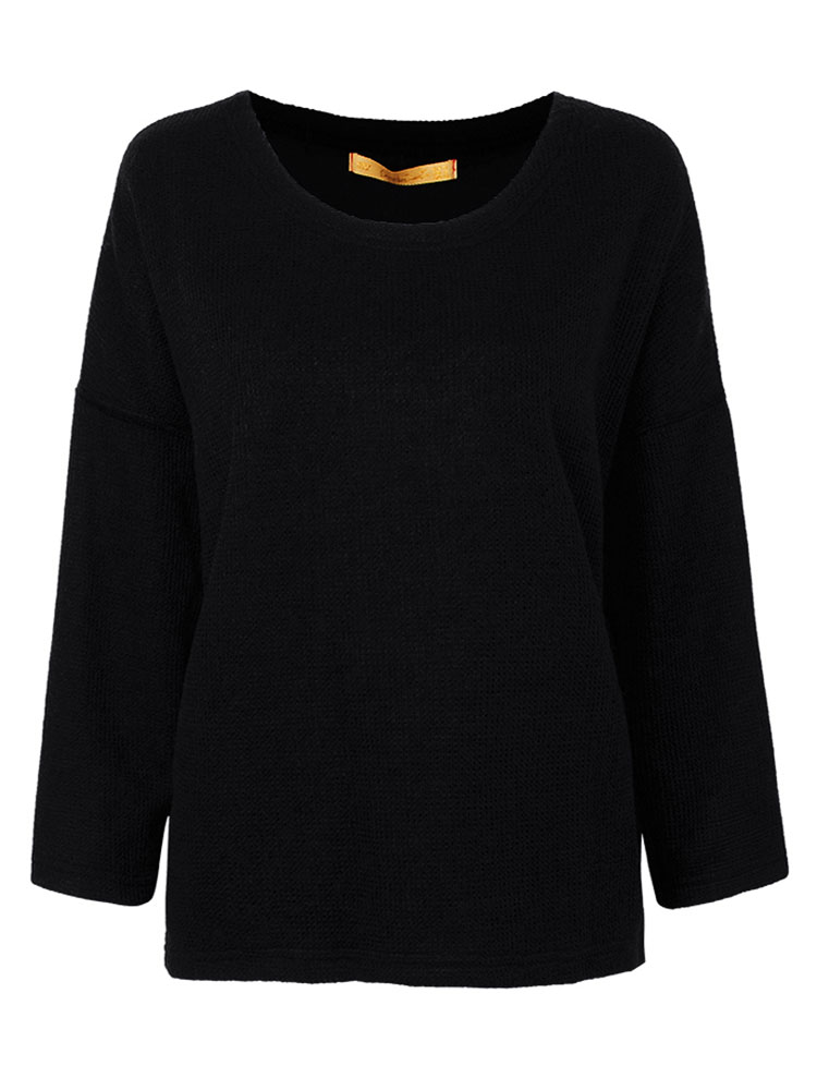 Casual-Loose-Women-Solid-Asymmetrical-Hem-Pullover-Sweater-1039576