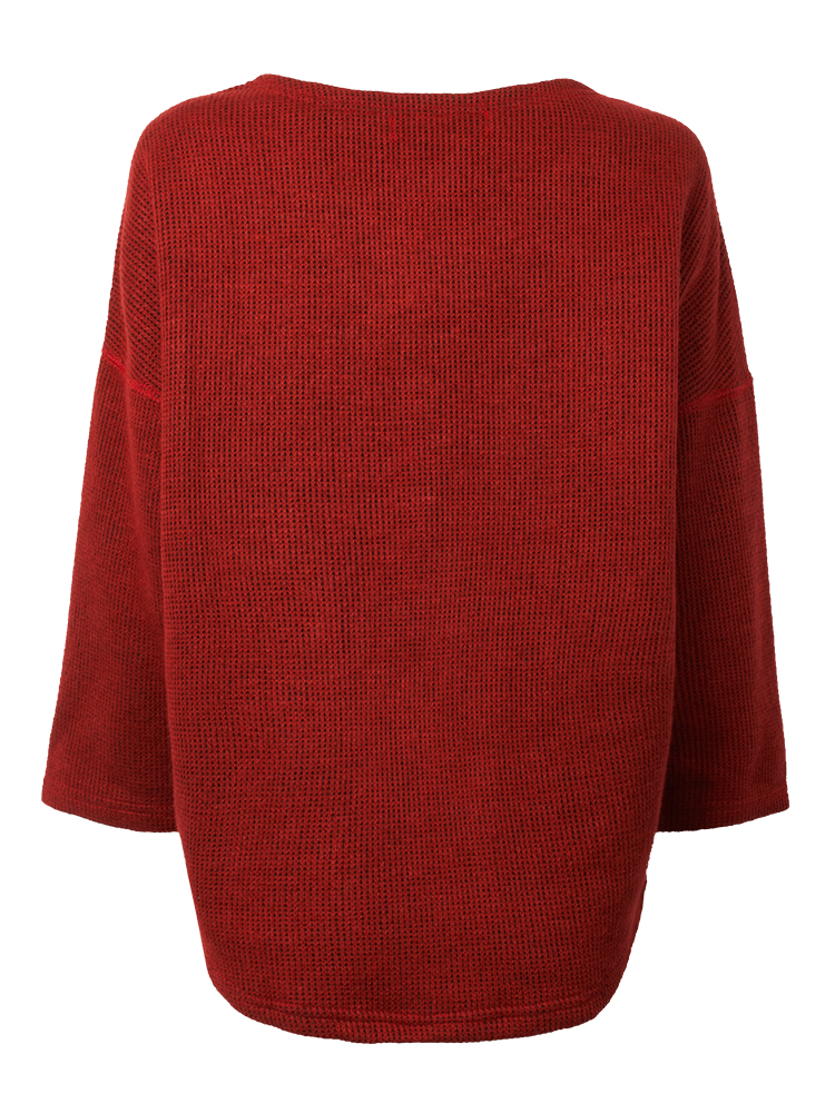 Casual-Loose-Women-Solid-Asymmetrical-Hem-Pullover-Sweater-1039576