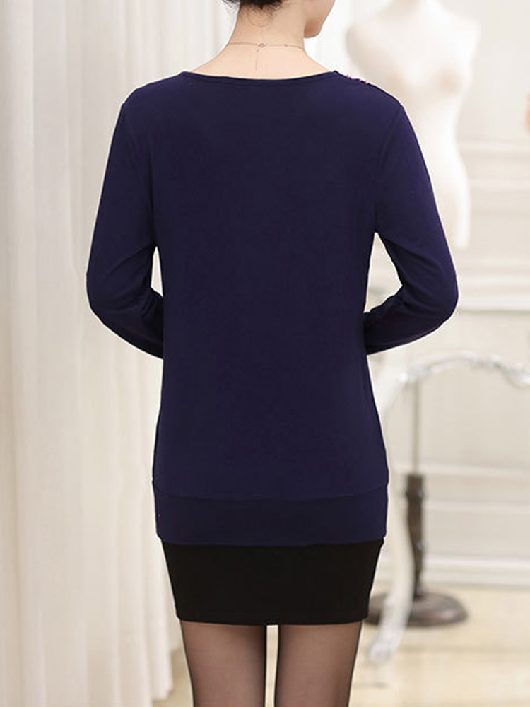 Casual-V-Neck-Printing-Long-Sleeve-Slim-Elegant-Pullover-Sweater-1101535