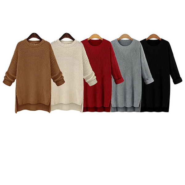 Casual-Women-Irregular-Long-Sleeve-Pure-Color-Pullover-Sweaters-1230806