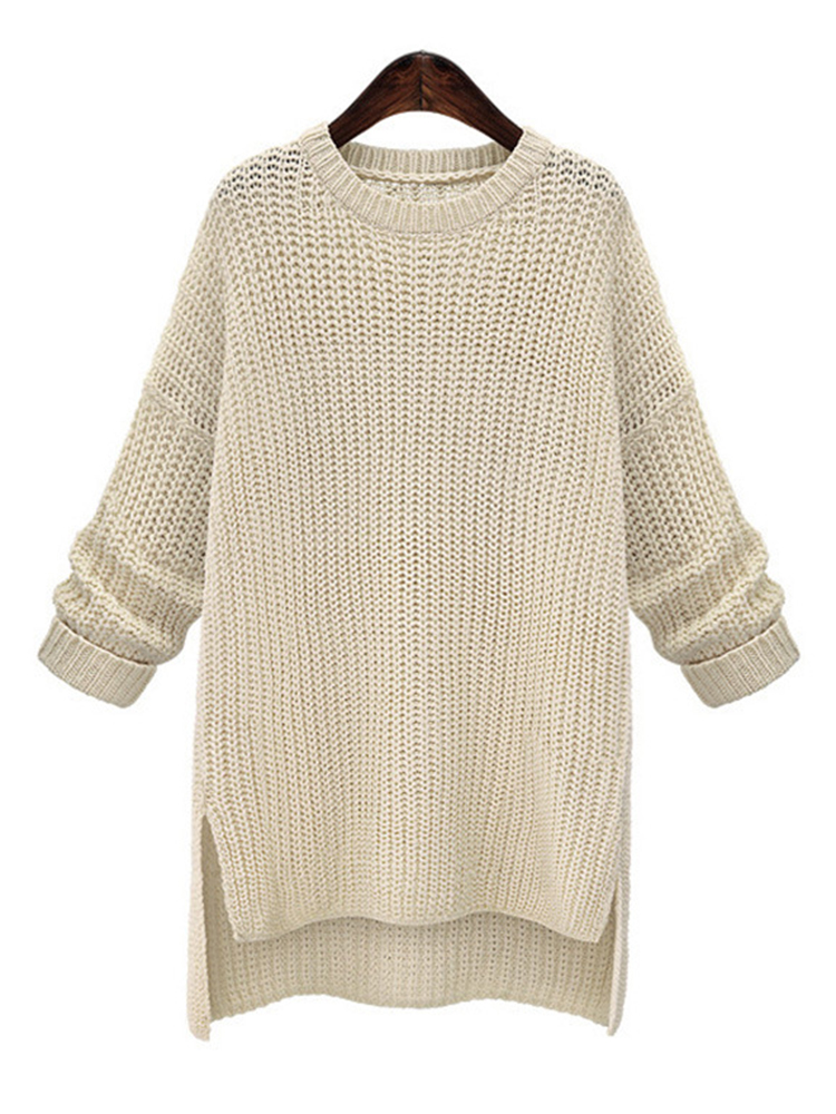 Casual-Women-Irregular-Long-Sleeve-Pure-Color-Pullover-Sweaters-1230806