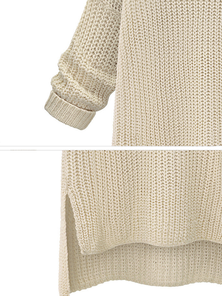 Casual-Women-Irregular-Long-Sleeve-Pure-Color-Pullover-Sweaters-1230806