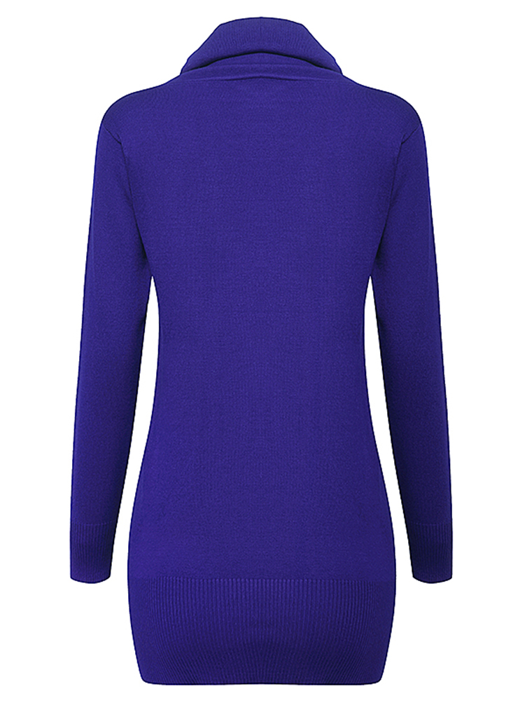 Casual-Women-Long-Sleeve-High-Collar-Pure-Color-Knitted-Sweater-1116241