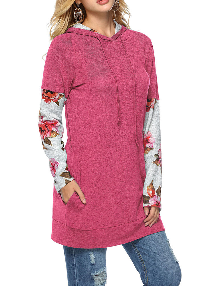 Casual-Women-Floral-Print-Patchwork-Long-Sleeve-Hooded-Sweatshirt-1349359