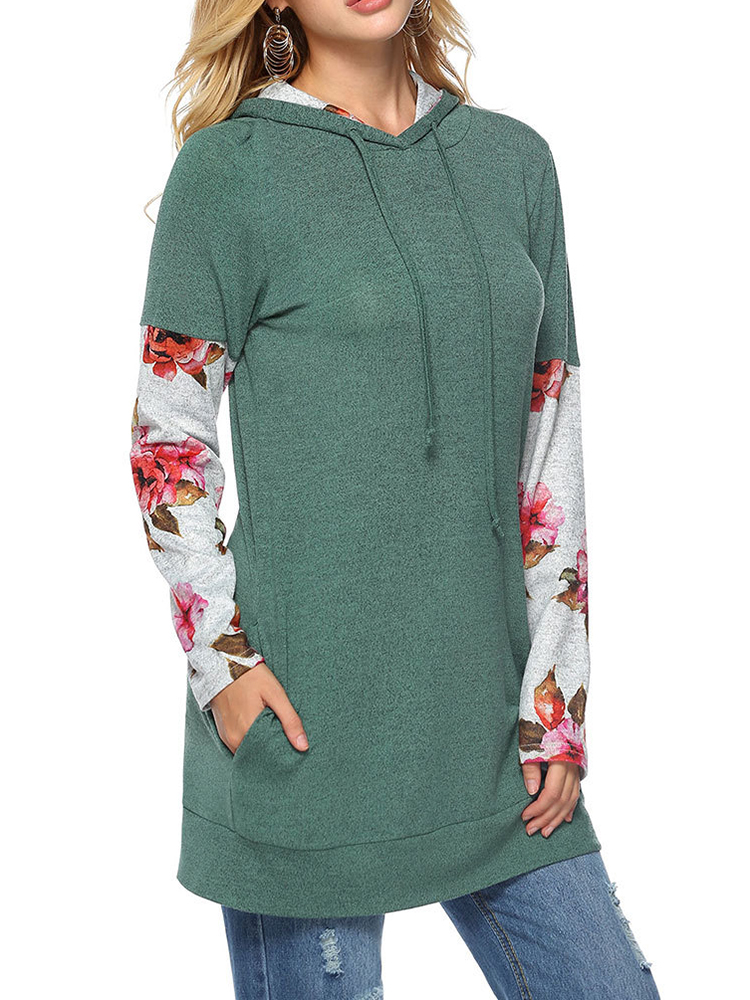 Casual-Women-Floral-Print-Patchwork-Long-Sleeve-Hooded-Sweatshirt-1349359