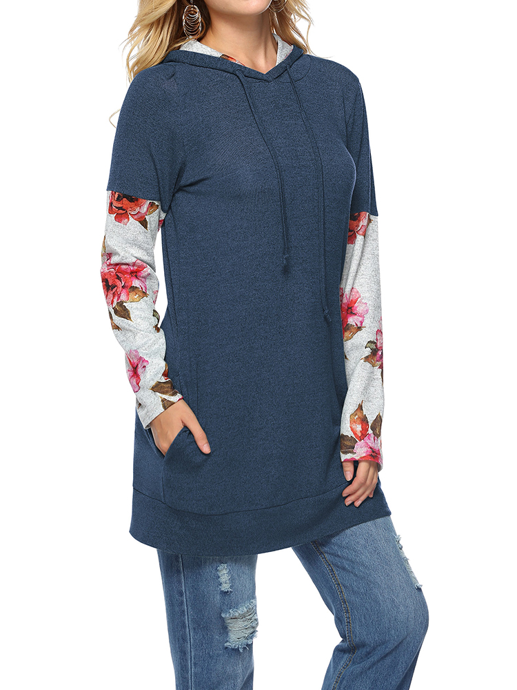Casual-Women-Floral-Print-Patchwork-Long-Sleeve-Hooded-Sweatshirt-1349359