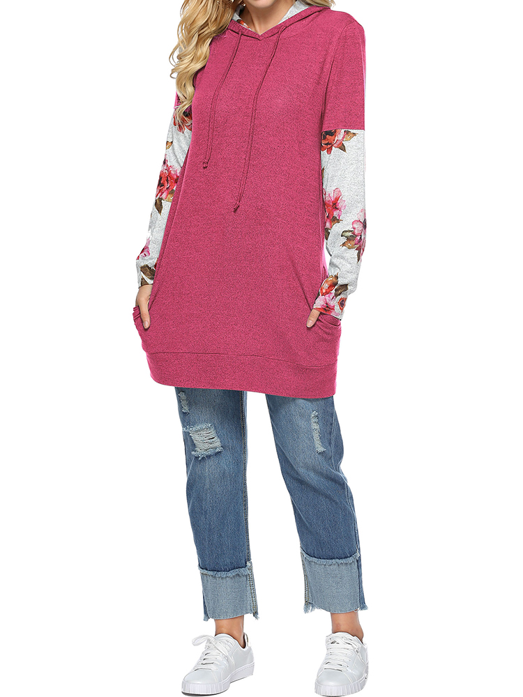 Casual-Women-Floral-Print-Patchwork-Long-Sleeve-Hooded-Sweatshirt-1349359