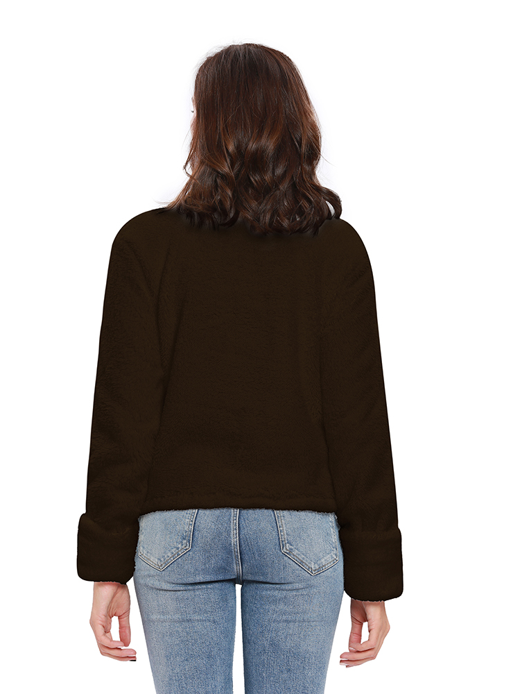 Casual-Women-Solid-Color-Fleece-Stand-Collar-Long-Sleeve-Sweatshirt-1375514