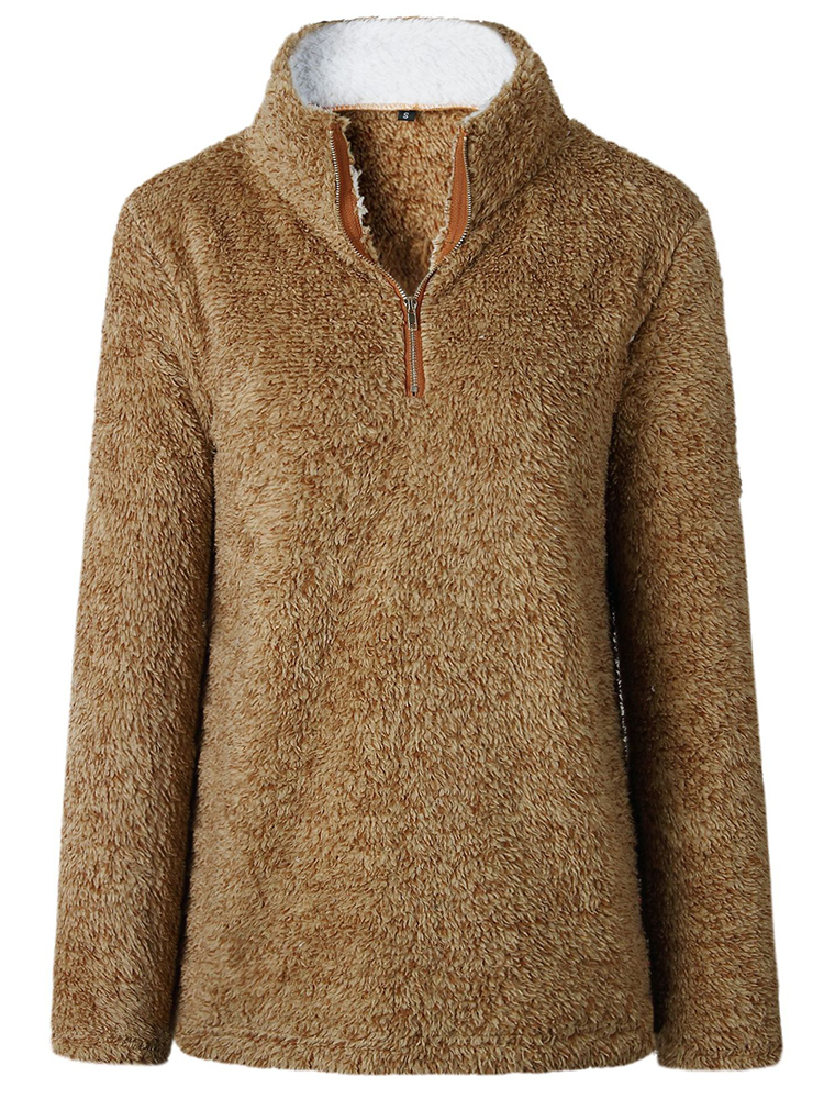Women-Pure-Color-Zipper-High-Collar-Pullover-Long-Sleeve-Hoodies-Sweatshirt-1370306