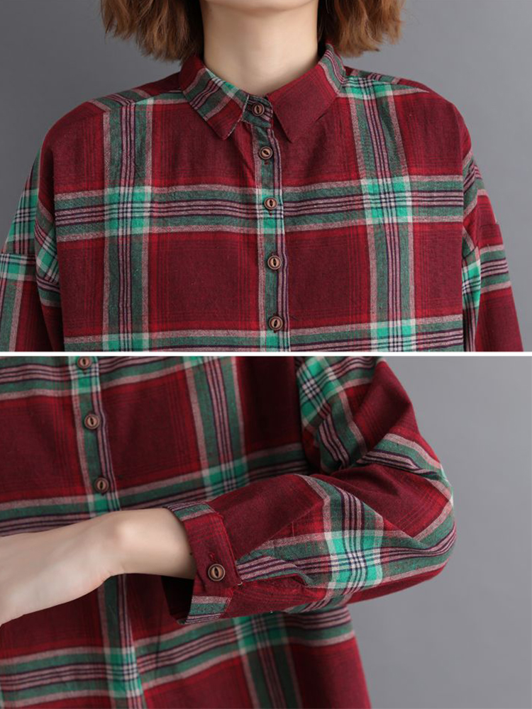 Casual-Loose-Plaid-Long-Sleeve-Shirts-with-Button-For-Women-1354860