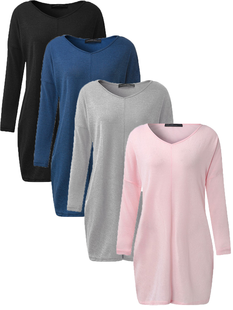 Casual-Women-Long-Sleeve-Slim-V-Neck-Knit-Pullover-Blouse-1113762