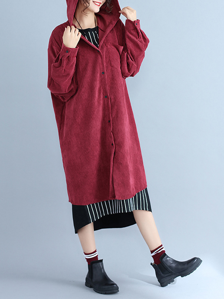 Casual-Women-Loose-Hooded-Corduroy-Blouse-Coat-1201793