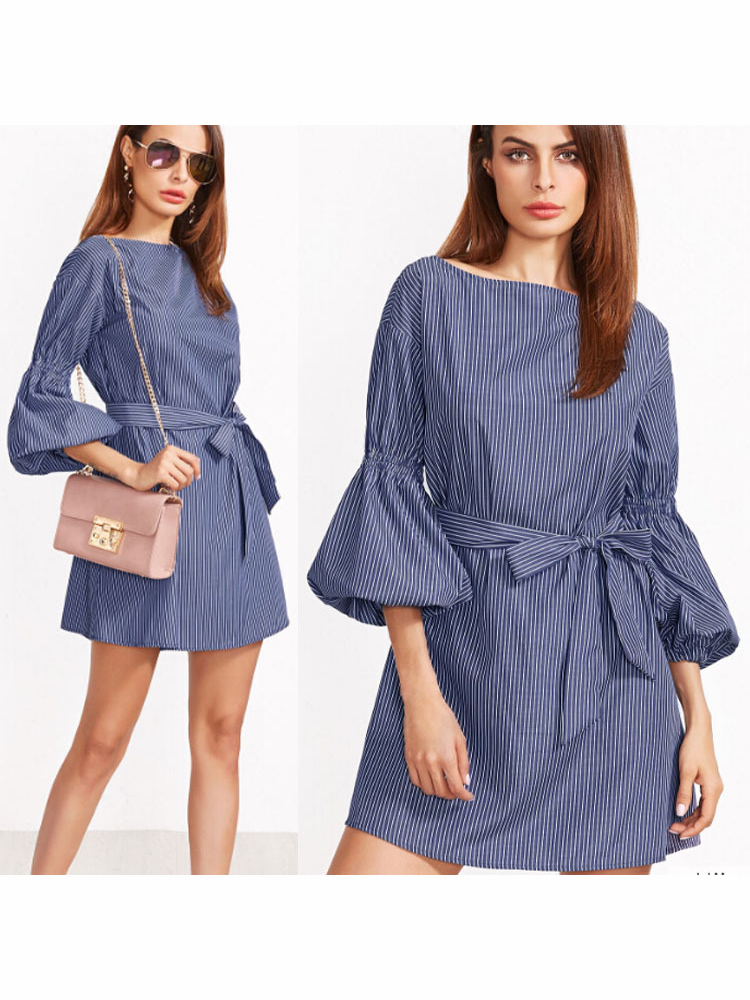 Autumn-Women-Casual-Lantern-Sleeves-Dress-1215360