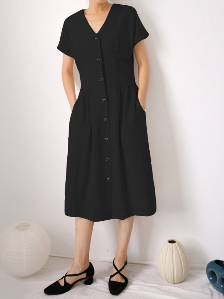 Casual-Button-Down-Front-Short-Sleeve-Dress-with-Pockets-1476282