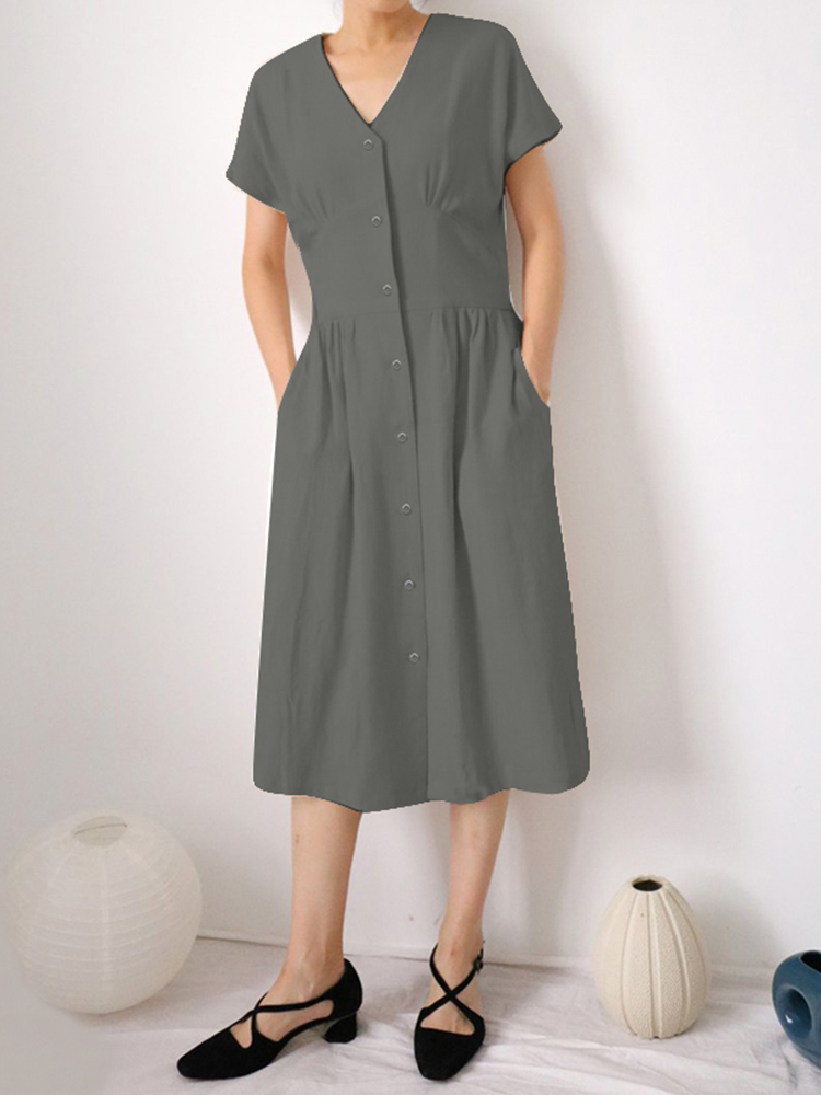 Casual-Button-Down-Front-Short-Sleeve-Dress-with-Pockets-1476282