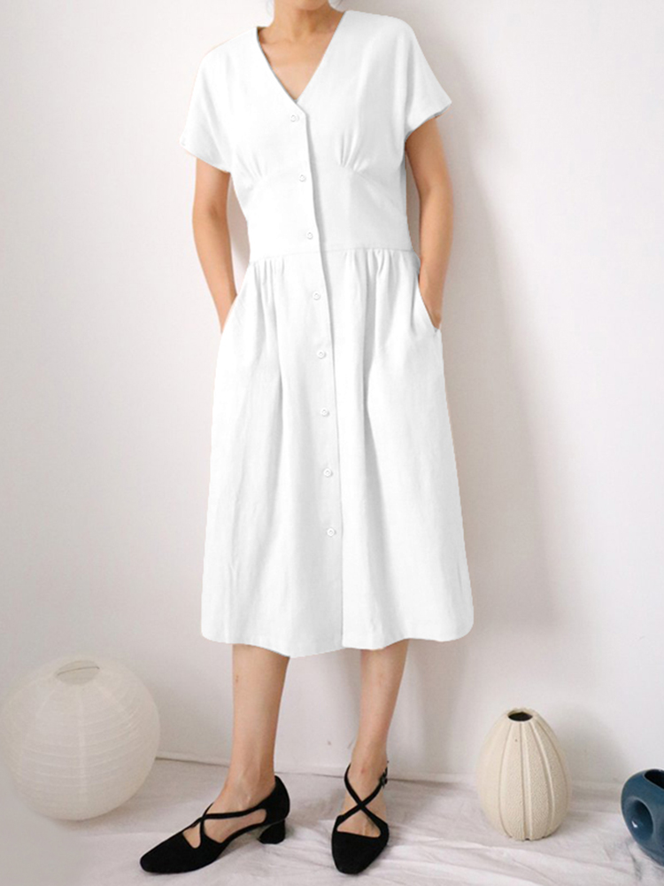 Casual-Button-Down-Front-Short-Sleeve-Dress-with-Pockets-1476282