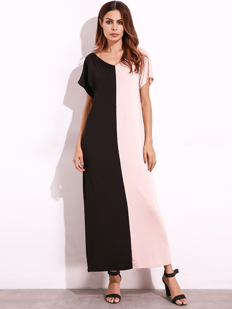 Casual-Women-Colorblock-Patchwork-Dresses-1189686