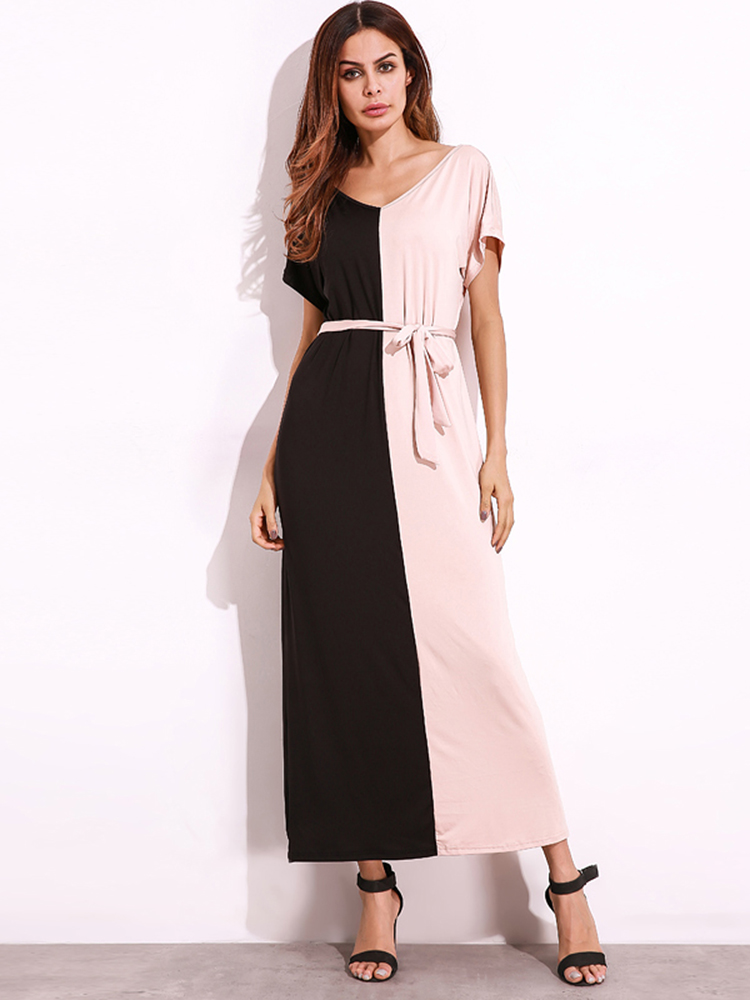 Casual-Women-Colorblock-Patchwork-Dresses-1189686