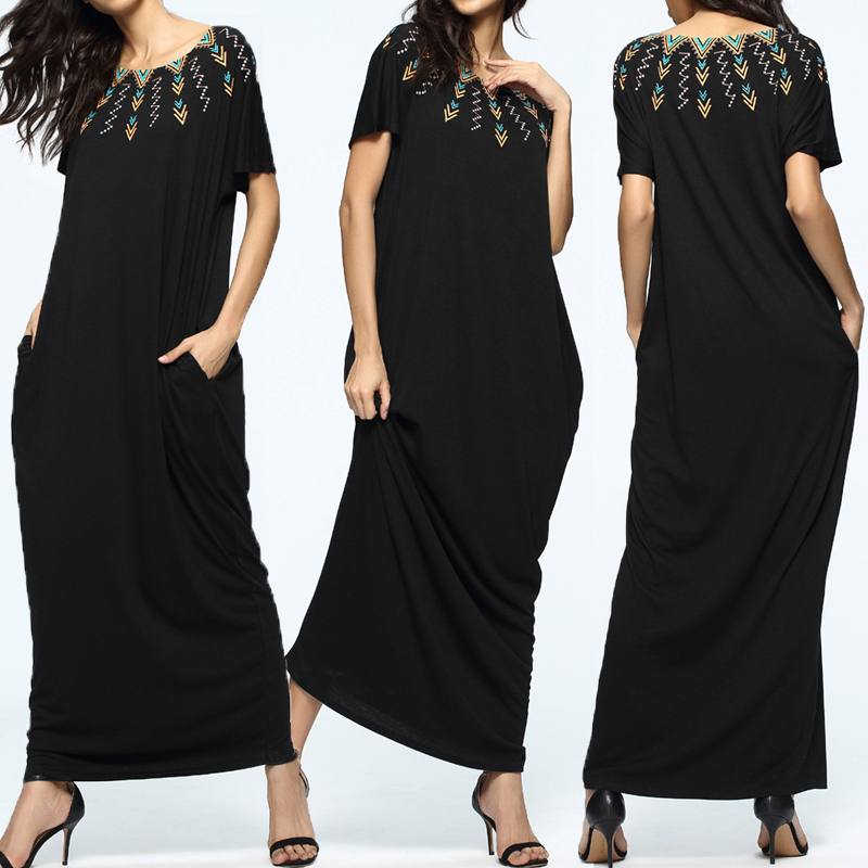 Casual-Women-Long-Dress-Short-Sleeve-Pockets-Floral-Maxi-Dress-1192732