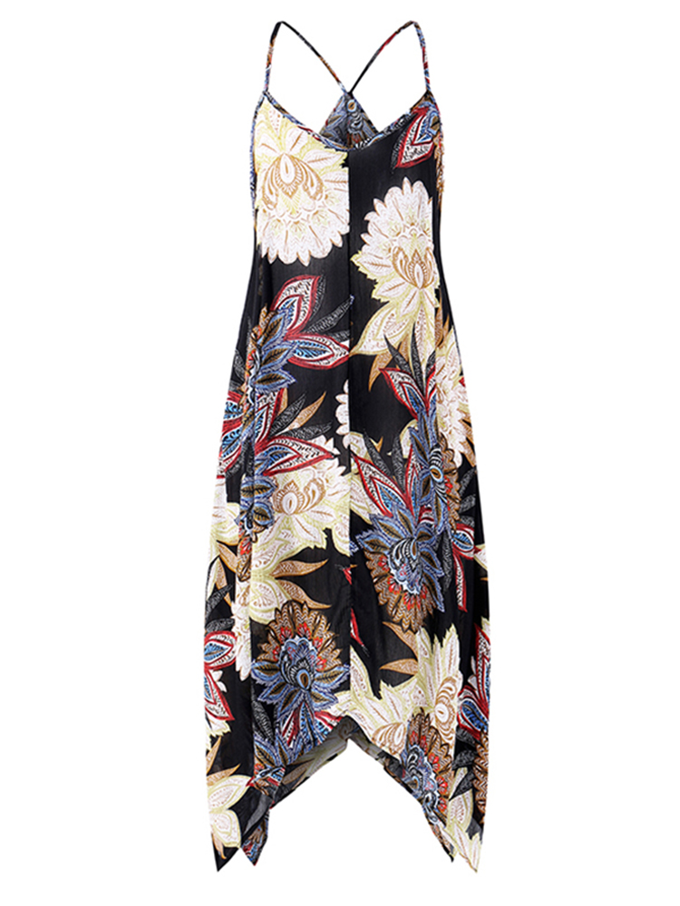 Plus-Size-S-5XL-Casual-Women-Loose-Floral-Print-Irregular-Hem-Strap-Dress-1370364