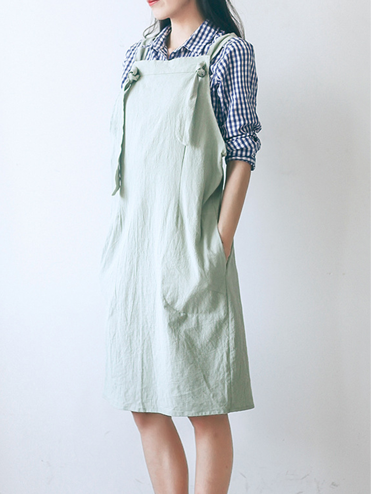 Vintage-Cotton-Linen-Japanese-Style-Pure-Color-Aprons-Dress-with-Pockets-1364913