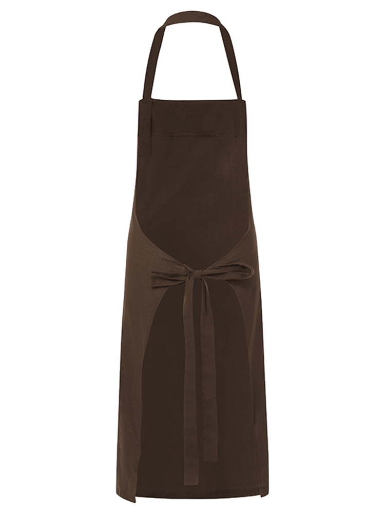 Women-Vintage-Strap-Pocket-Solid-Color-Apron-Dress-1421584