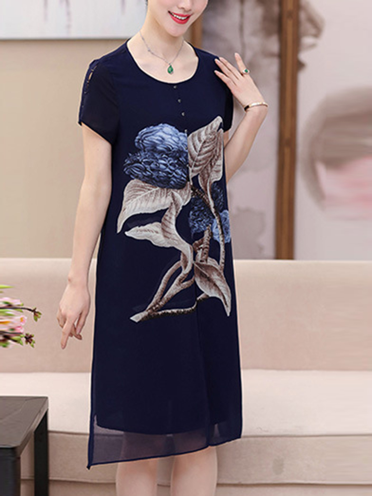 Elegant-Women-Floral-Print-O-neck-Chiffon-Dress-1290500