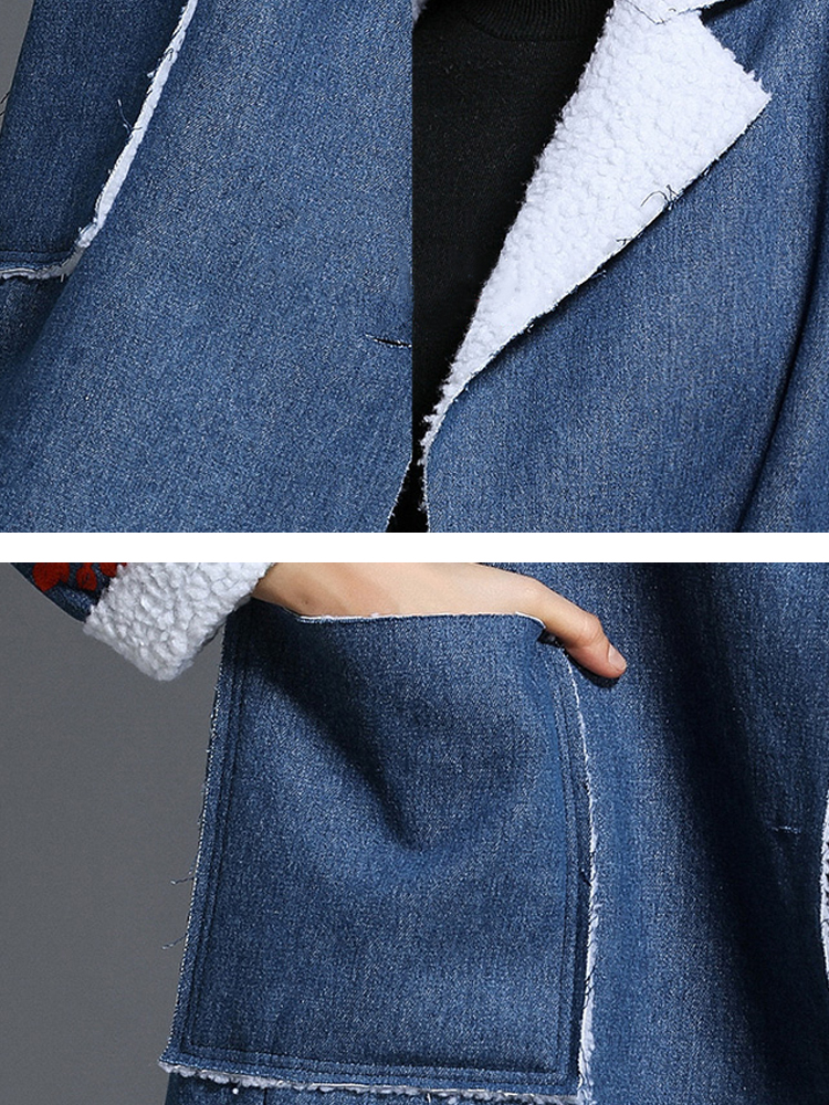 Casual-Women-Embroidery-Denim-Fleece-Thick-Coats-1243529