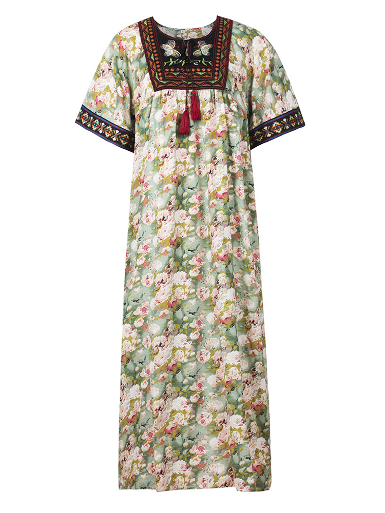 Boho-Floral-Print-Short-Sleeve-Embroidery-Long-Dress-1414359