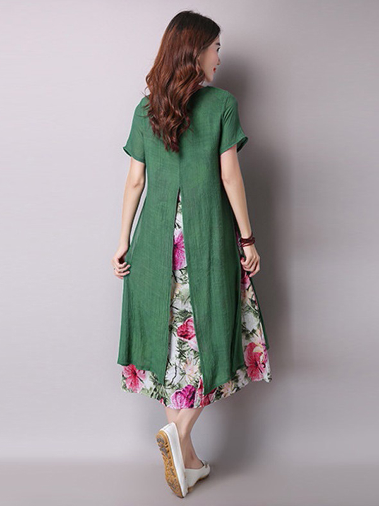 Elegant-Women-Floral-Printed-Dress-Two-Layers-High-Split-Dresses-1184061