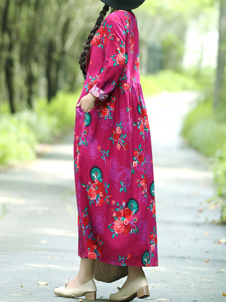 Floral-Elastic-Waist-Long-Sleeve-Maxi-Dress-1345039