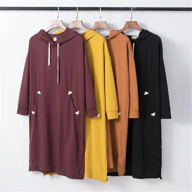 Casual-Women-Pure-Color-Hooded-Long-Sweatshirts-1209474