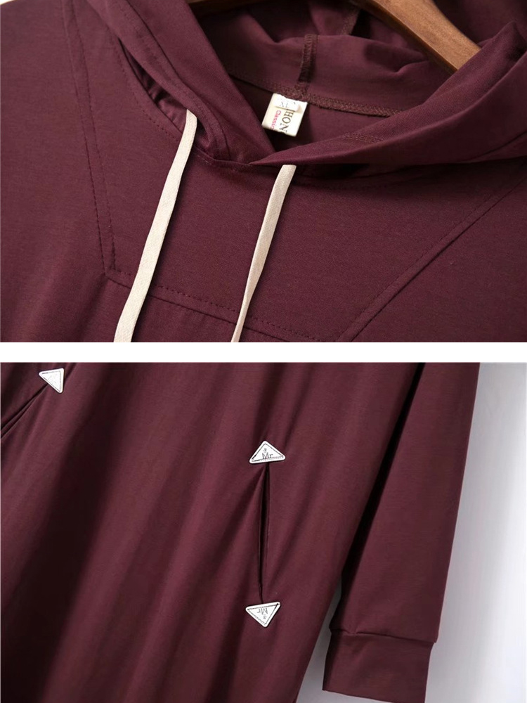 Casual-Women-Pure-Color-Hooded-Long-Sweatshirts-1209474
