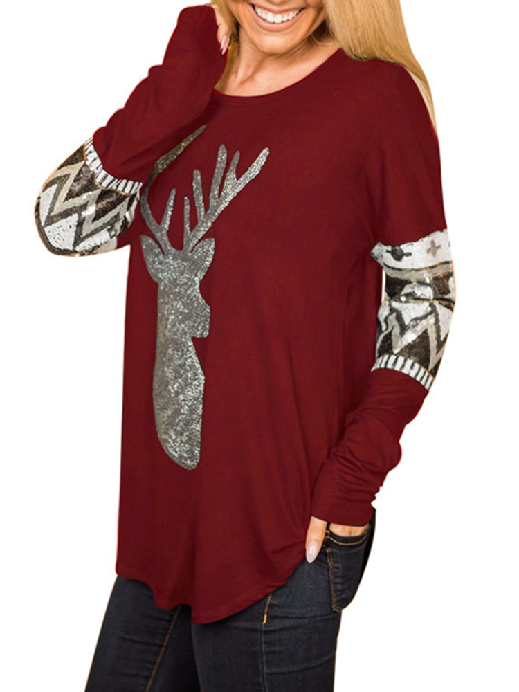 Christmas-Sequins-Deer-Print-V-neck-Long-Sleeve-Casual-Sweatshirt-for-Women-1372773