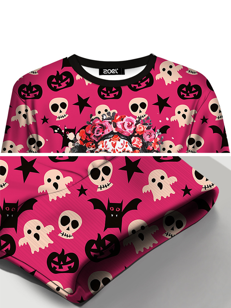 Halloween-Clown-Print-Crew-Neck-Long-Sleeve-Sweatshirt-For-Women-1363427