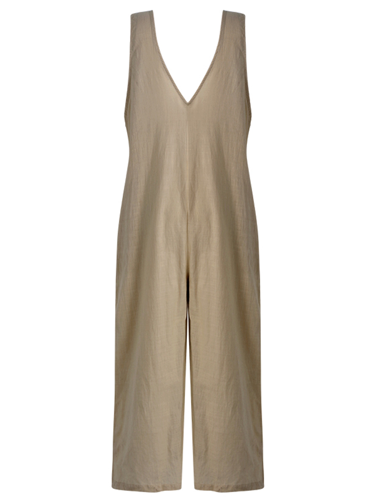L-5XL-Vintage-Women-Sleeveless-Cotton-Jumpsuit-1244330