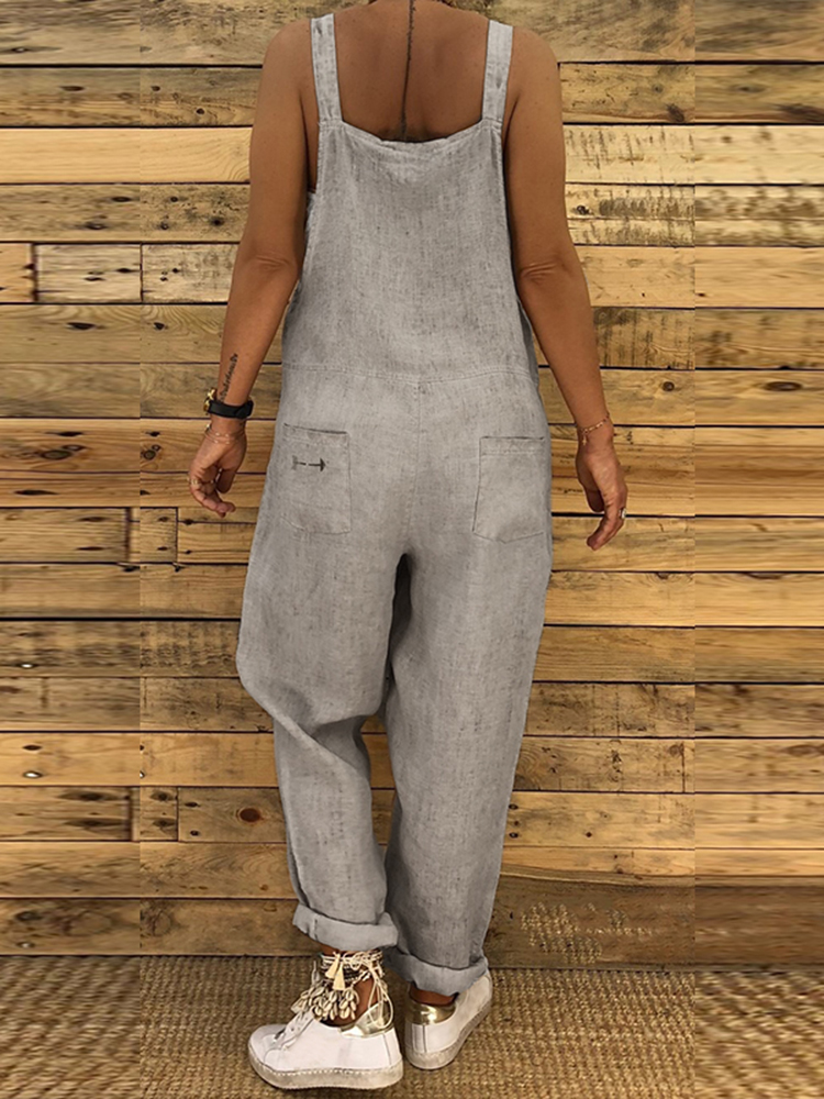 Women-Casual-Straps-Solid-Color-Overalls-Jumpsuit-with-Pockets-1446771