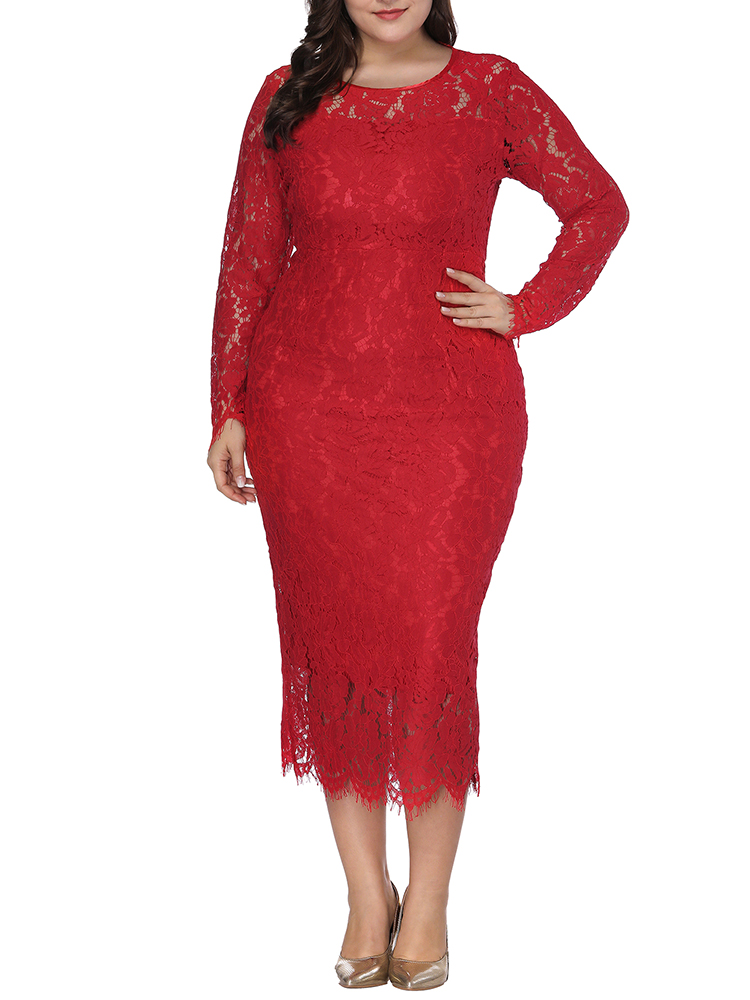 Plus-Size-Lace-Elegant-Party-Long-Sleeve-Women-Dress-1412063