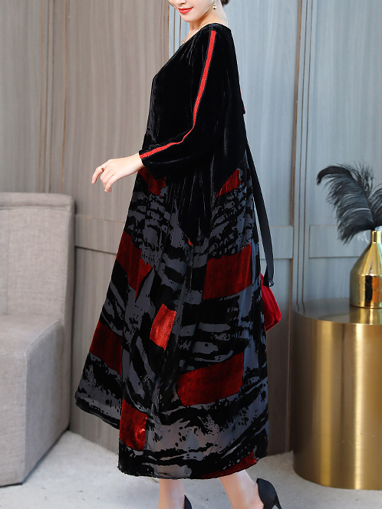 Chinese-Style-Vintage-Velvet-Long-Sleeve-Patchwork-Dress-for-Women-1365905