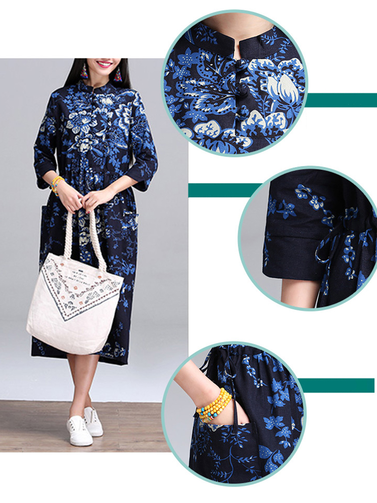 Vintage-Women-Ethnic-style-Chinese-Frog-Printed-Long-Sleeve-Dress-1099851