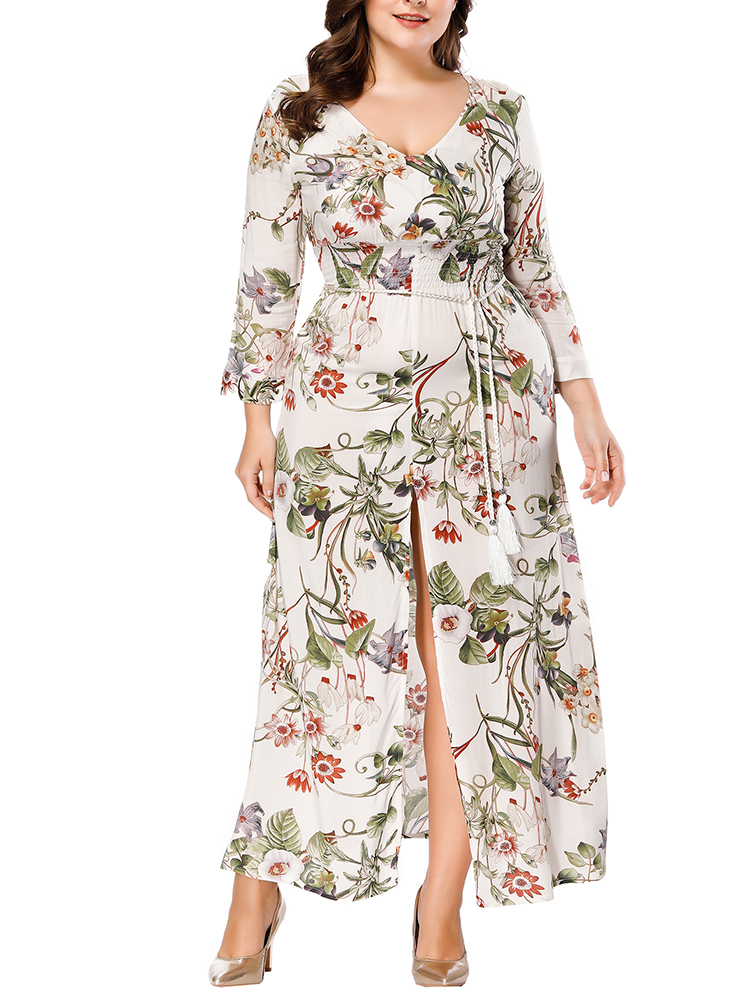 Plus-Size-Bohemian-Floral-Print-Long-Sleeve-Maxi-Dress-1411632